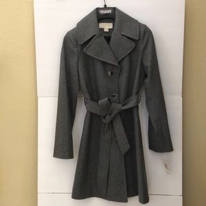 Brand New Michael Kors Wool Blend Notch Lapel Coat